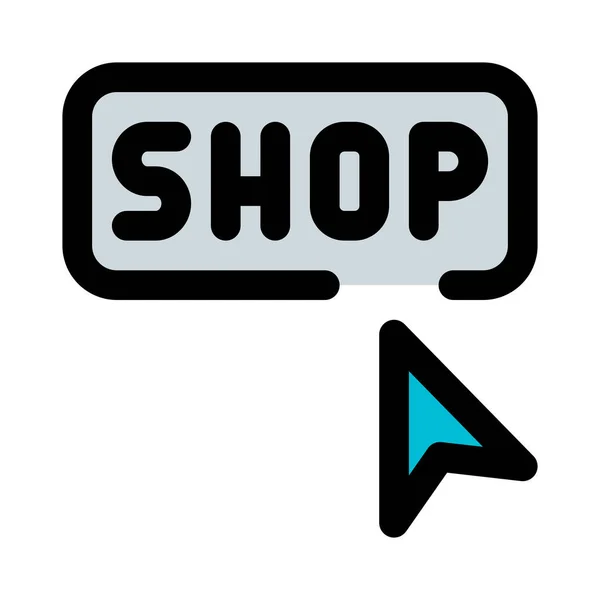 Hvis Klikker Knappen Shop Mens Online Shopping – Stock-vektor