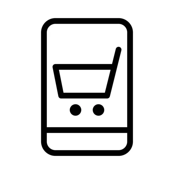 Shopping Webbplats Tillgänglig Mobilen — Stock vektor