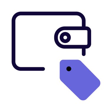 Fiyat etiketli erkek cüzdanı.