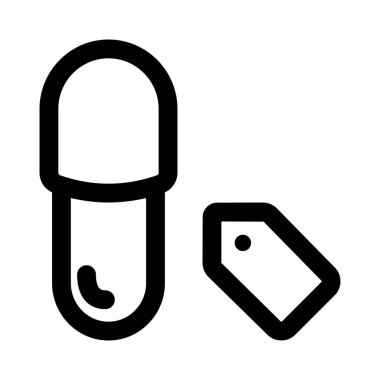 Fiyat etiketli parmak arası sandaletler.