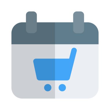 Bir takvim üzerinde planlanan süpermarket ziyareti