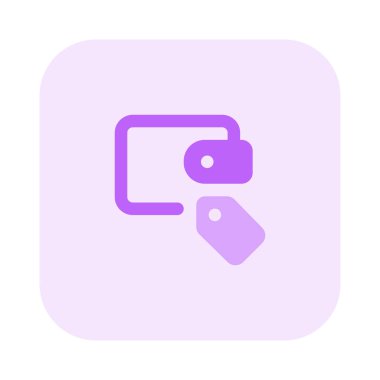 Fiyat etiketli erkek cüzdanı.