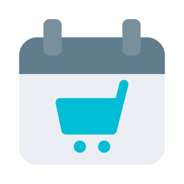 Bir takvim üzerinde planlanan süpermarket ziyareti