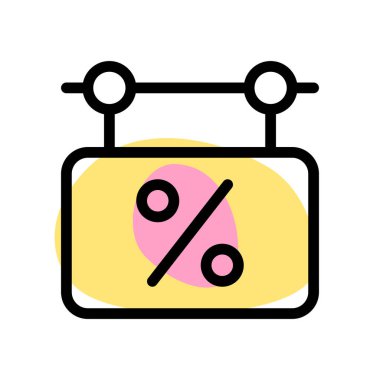 İndirim reklamı için tabela asılıyor.