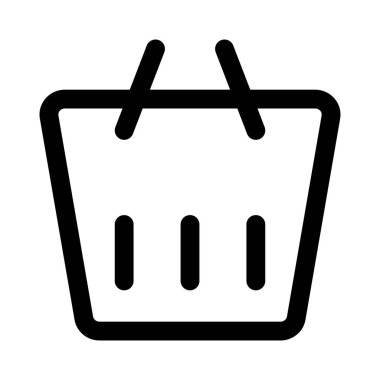 Market malzemeleri için alışveriş sepeti.