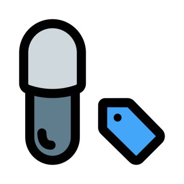 Fiyat etiketli parmak arası sandaletler.