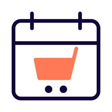 Bir takvim üzerinde planlanan süpermarket ziyareti