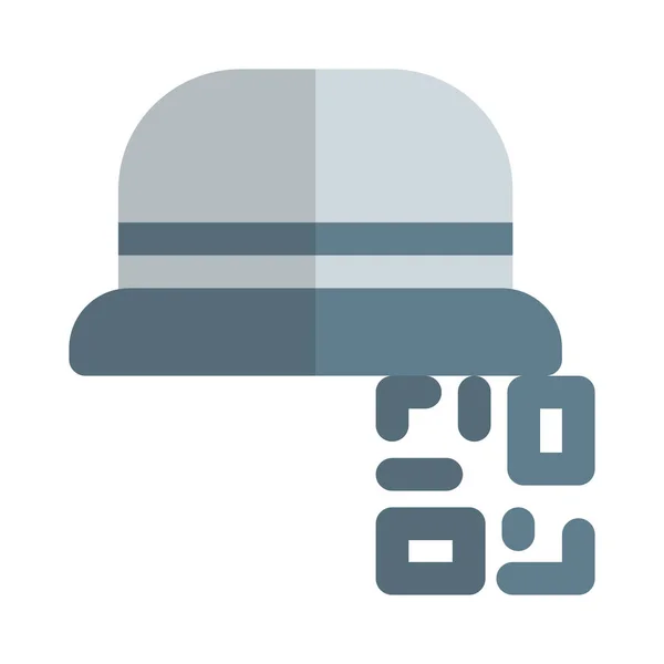 Funky Καπέλο Λεπτομερώς Προστεθεί Ένα Barcode — Διανυσματικό Αρχείο