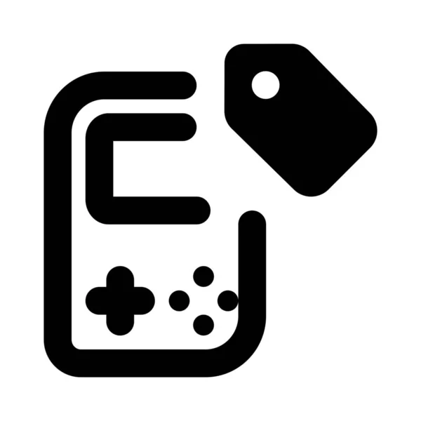 ビデオゲームに添付された価格タグ — ストックベクタ