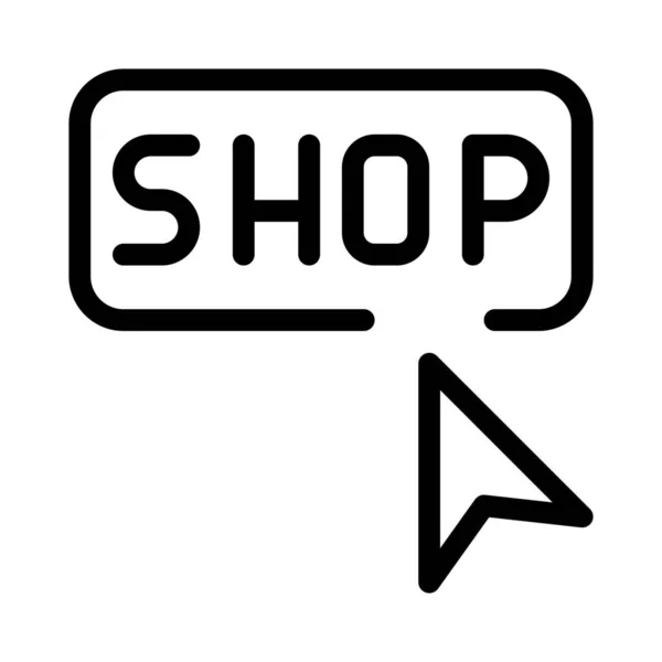 Clicking Shop Button While Online Shopping — Stock Vector