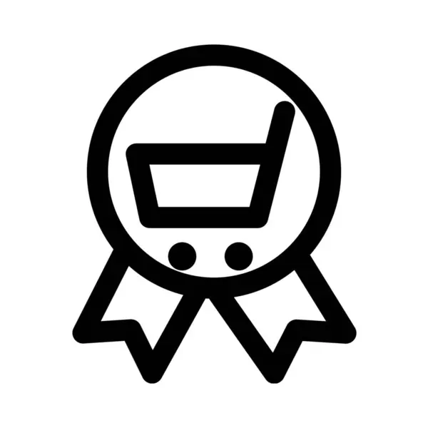 商用车上的购物徽章 — 图库矢量图片
