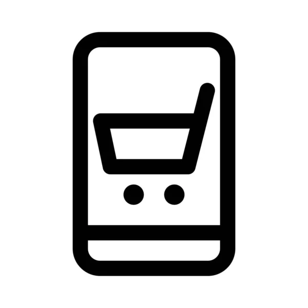 Shopping Website Toegankelijk Mobiele Telefoon — Stockvector
