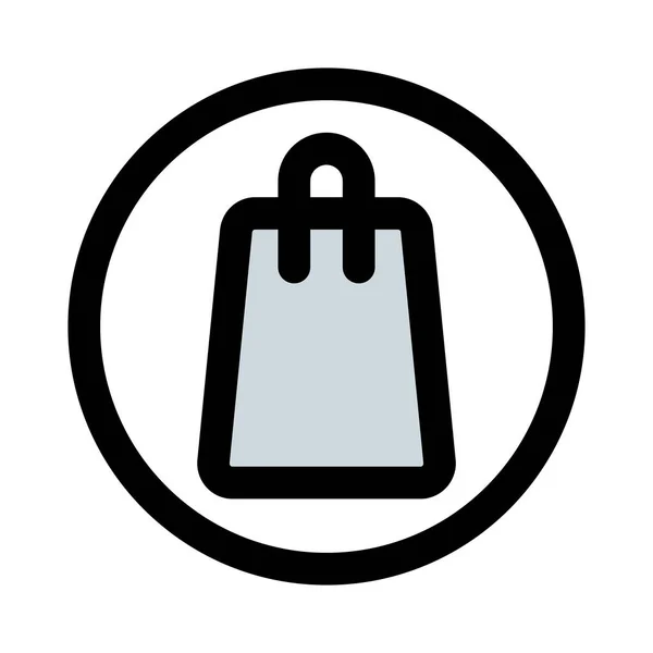 Alışveriş Merkezinde Depolama Çantası Mevcut — Stok Vektör