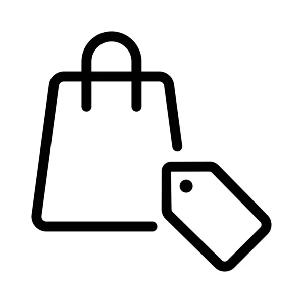 ディスプレイバッグに付属の価格タグ — ストックベクタ