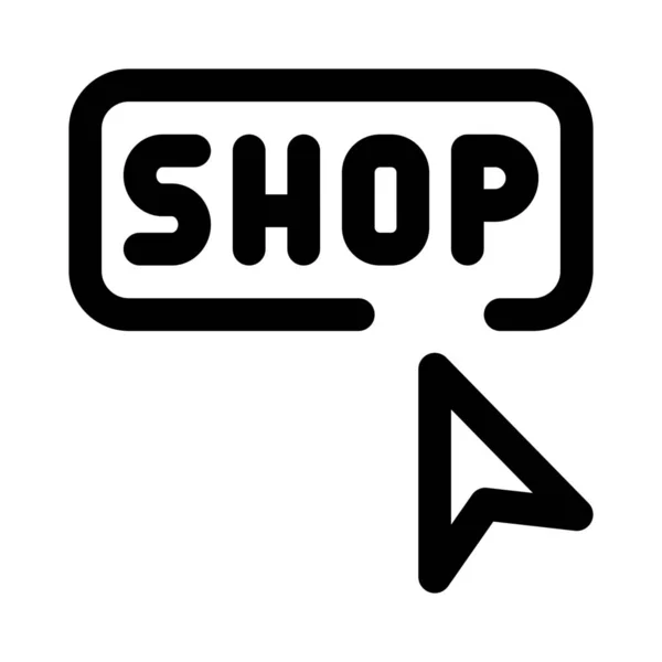 Clicking Shop Button While Online Shopping — Stock Vector