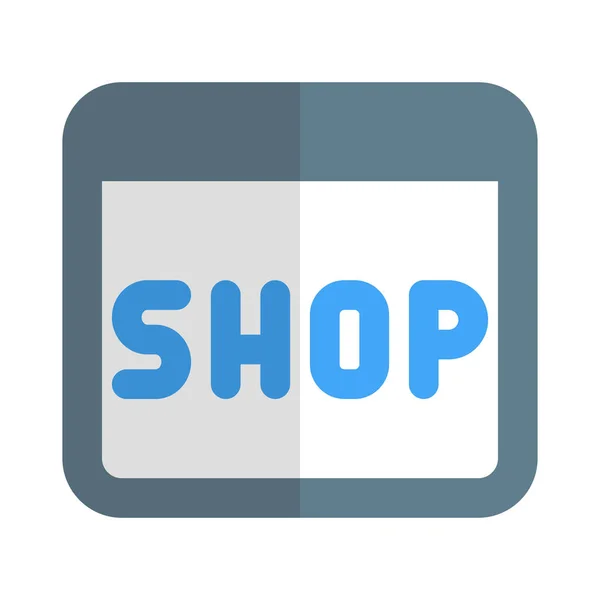 Online Shopping Fenster Browser Geöffnet — Stockvektor