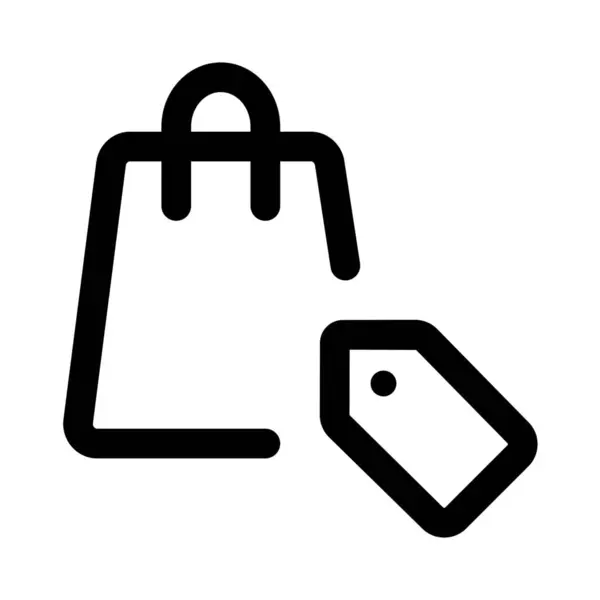 ディスプレイバッグに付属の価格タグ — ストックベクタ