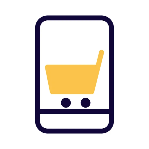 モバイルでアクセス可能なショッピングサイト — ストックベクタ