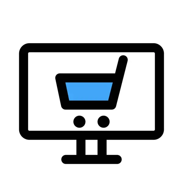Shopping Cart Price Display Desktop — Stock Vector