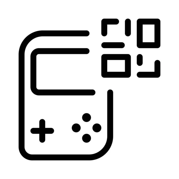 Details Zum Videospiel Auf Einem Barcode Hinzugefügt — Stockvektor