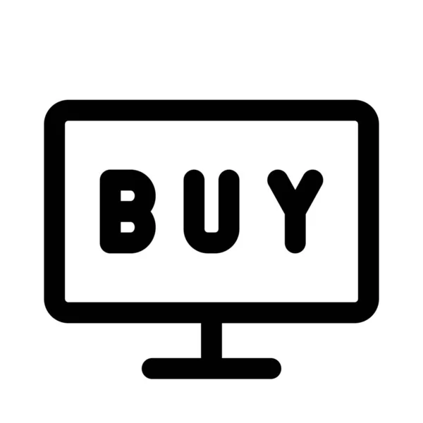 Онлайн Покупка Сайта Через Компьютер — стоковый вектор