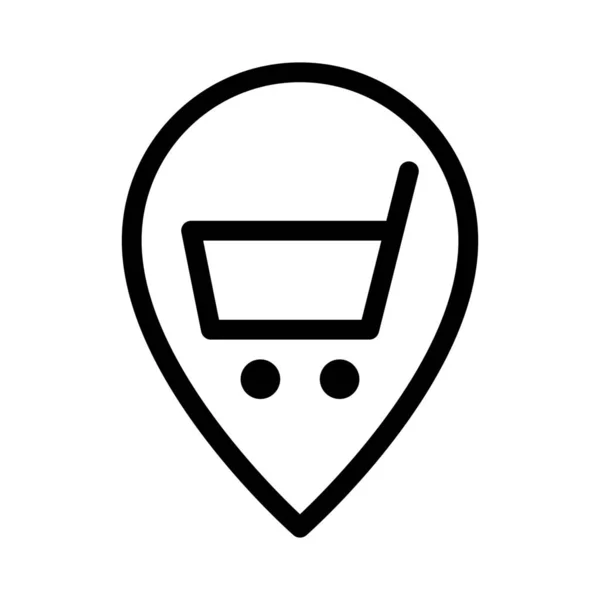 スーパーマーケットの地図 — ストックベクタ