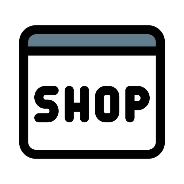 Online Shopping Fönster Öppnas Webbläsaren — Stock vektor