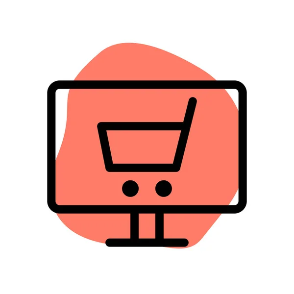 Shopping Cart Price Display Desktop — Stock Vector