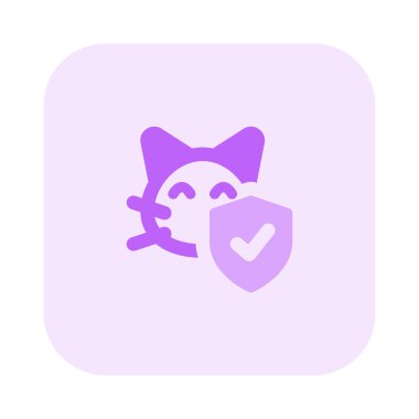 Evlat edinmek için elverişli sağlıklı aşılanmış kedi.