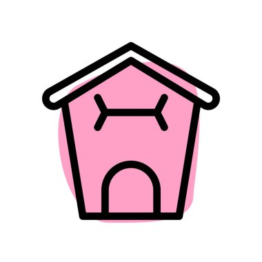 Köpek beslemek için odundan yapılmış bir barınak..