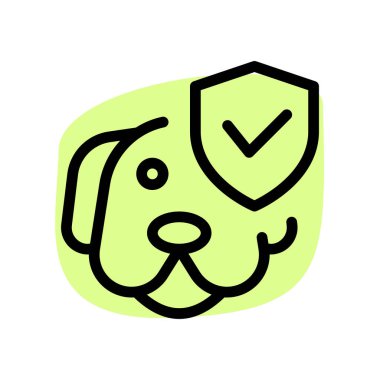 Labrador güvenlik için aşı oldu.