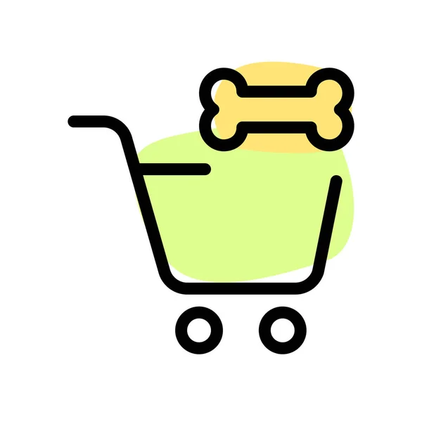 Achats Aliments Pour Animaux Dans Les Supermarchés — Image vectorielle