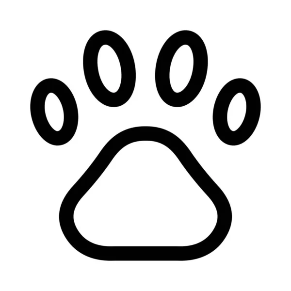 Dog paw print set. Paw icon. Vector illustration. Stock Vector