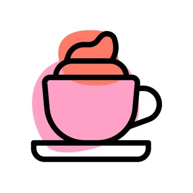 Köpüklü kapuçinolu kahve sıcak servis edilir..