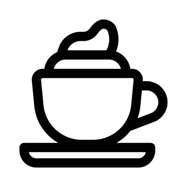 Köpüklü kapuçinolu kahve sıcak servis edilir..