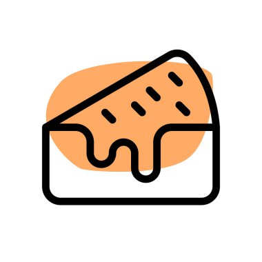 Lezzetli sosla süslenmiş peynirli kek..