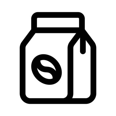 Taze kavrulmuş kahve çekirdekleri paketlendi.