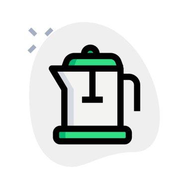 Kahve doldurmak için çelik çaydanlık.