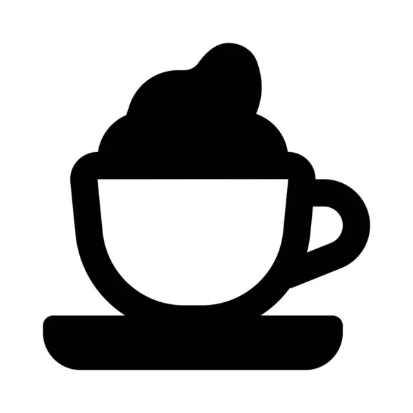 Kaffee Mit Geschäumtem Cappuccino Warm Serviert — Stockvektor