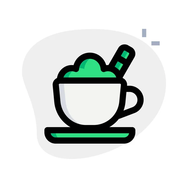 Waffel Serviert Mit Leckerem Cappuccino Kaffee — Stockvektor