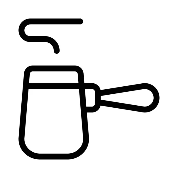 Cezve Ένα Σκεύος Που Χρησιμοποιείται Για Χύτευση Καφέ — Διανυσματικό Αρχείο