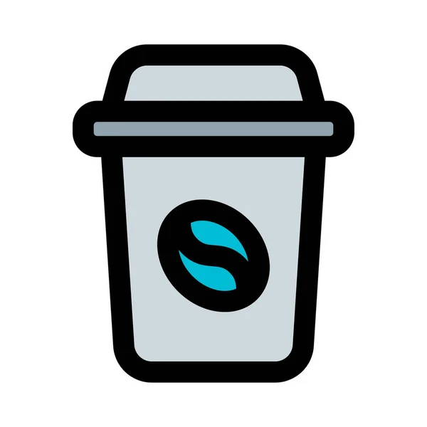 Engangs Kaffe Glas Til Servering Varm Kaffe – Stock-vektor