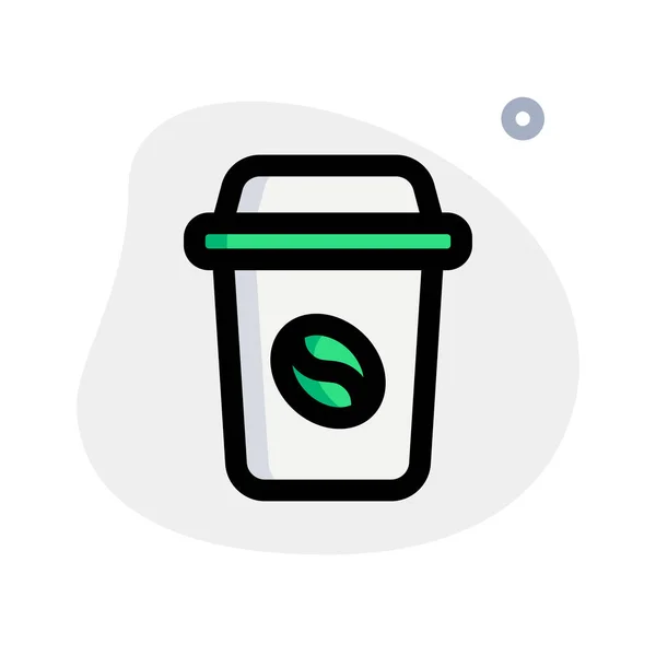 Jednorázové Kávové Sklo Pro Podávání Horké Kávy — Stockový vektor