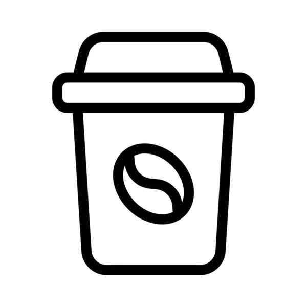 Ποτήρι Καφέ Μίας Χρήσης Για Ζεστό Καφέ — Διανυσματικό Αρχείο