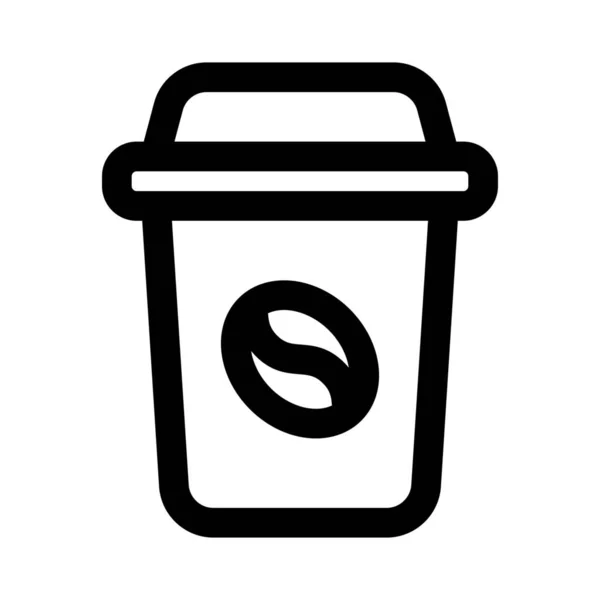 Jednorazowy Kieliszek Kawy Serwowania Gorącej Kawy — Wektor stockowy