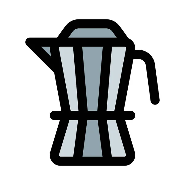 Использование Чайника Хранения Кофе — стоковый вектор