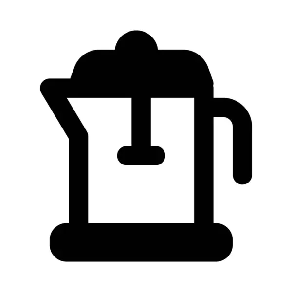 Wasserkocher Aus Stahl Zum Einschenken Von Kaffee — Stockvektor