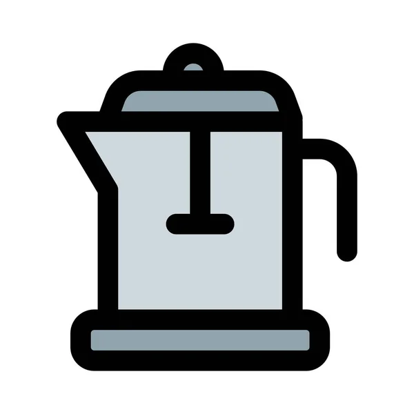 Kahve Doldurmak Için Çelik Çaydanlık — Stok Vektör