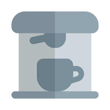 Kafede el yapımı kahve demleme makinesi.