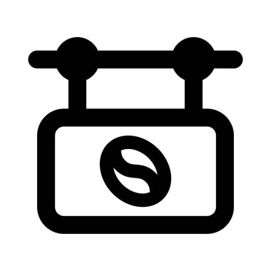 Sokak kenarındaki kahve dükkanı tabelası.